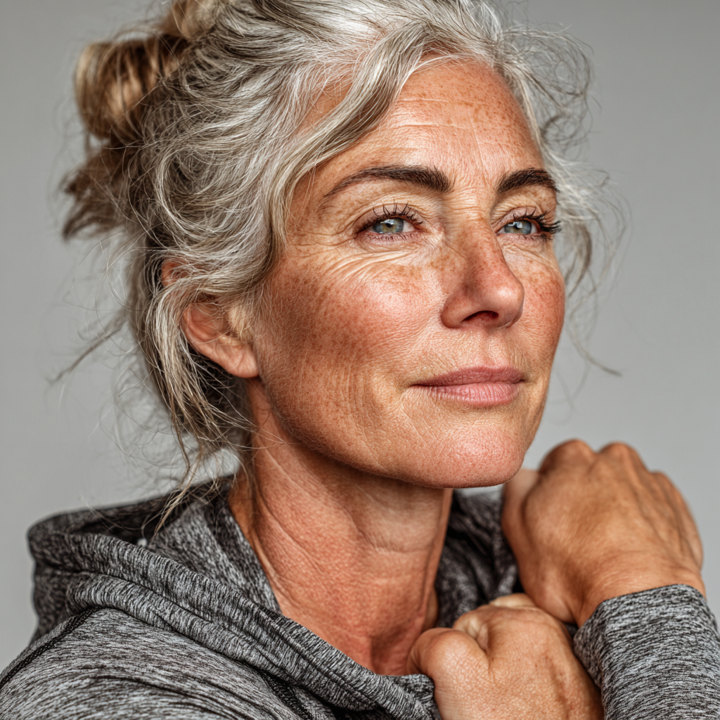 Nyugodt természeti környezetben, fák árnyékában jógázó érett emberek csoportja